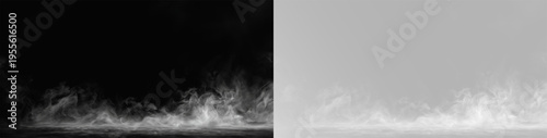 Εκτύπωση καμβά White burnout smoke clouds from drifting tires on asphalt