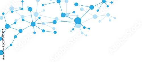 Abstract Connected Network Nodes and Data Links on Transparent Background, Big Data and Technology Concept