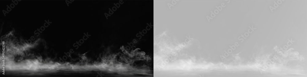 Fototapeta premium Heavy low-lying smoke machine effect for stage and runway