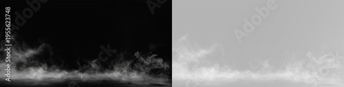Tableau sur toile Heavy low-lying smoke machine effect for stage and runway