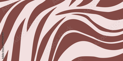 Abstract Zebra Stripe Pattern in Earthy Tones.