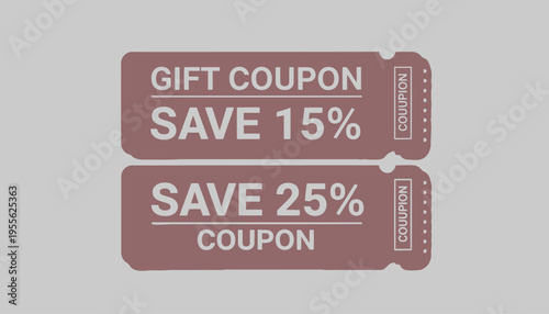 Discount coupons for shopping savings.