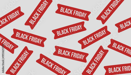 Black Friday sale shopping discount stickers.