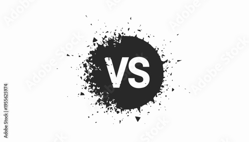 versus logo design element.