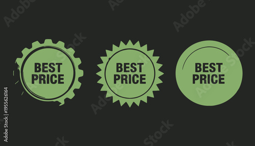 Collection of best price labels icons.