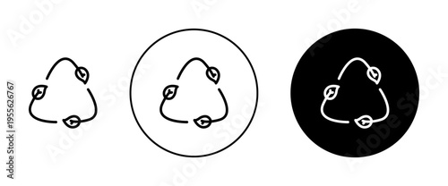 Leaves eco recycle icons set. vector illustration