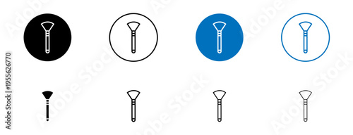 Makeup brush icons set. vector illustration