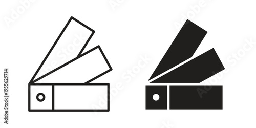 Swatch icon concept. Silhouette, glyph symbol. Isolated design.