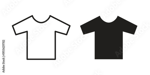 T shirt icon concept. Silhouette, glyph symbol. Isolated design.