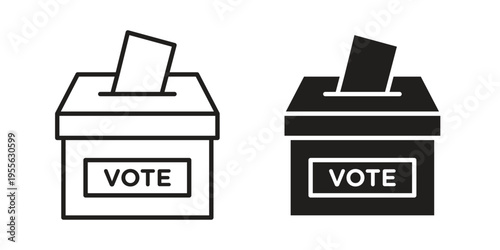Voting icon concept. Silhouette, glyph symbol. Isolated design.