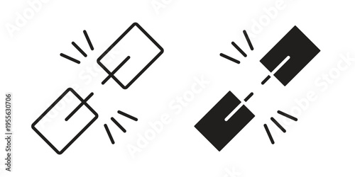 Weakness icon concept. Silhouette, glyph symbol. Isolated design.