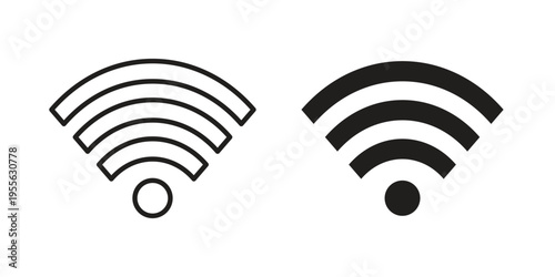 Wifi icon concept. Silhouette, glyph symbol. Isolated design.