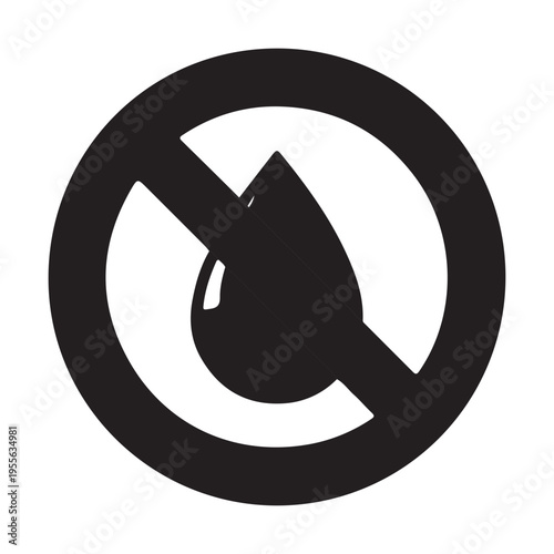 no liquid symbol