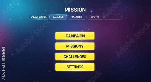 Game Mission Menu with Campaign Missions Challenges and Settings Options.