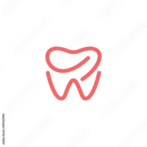 Minimalist Tooth Icon A Simple and Modern Dental Symbol.