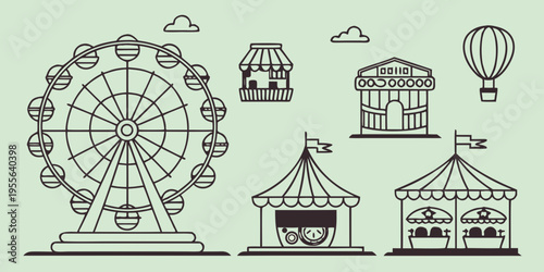 Amusement park attractions carnival rides ferris wheel