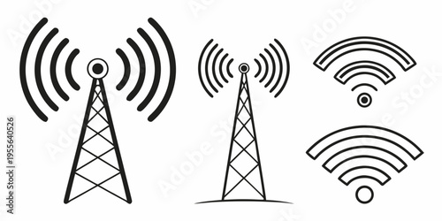 Cell towers and wireless signals communication