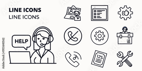 Customer service and support line help line communication contact