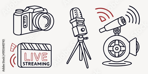 Live streaming and production camera microphone speaker