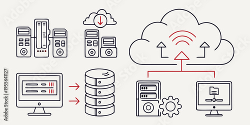 Cloud computing and data transfer server