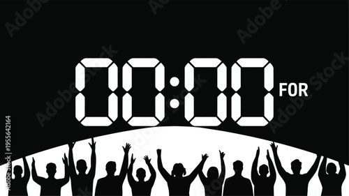 Countdown Timer Event Celebration Illustration