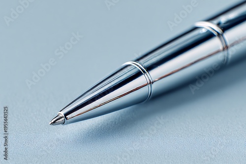 Close-up of a metallic pen