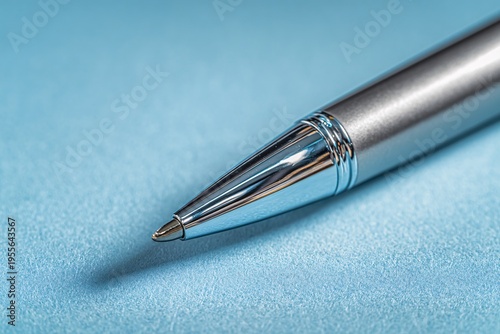 Close-up of a metallic pen