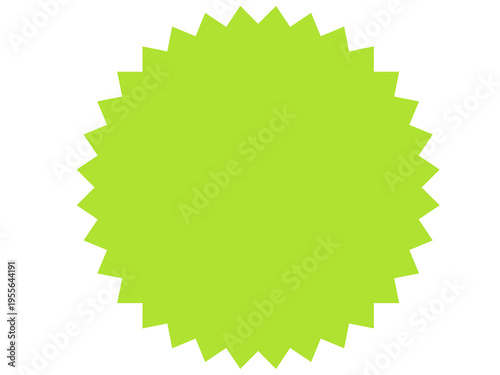 Sale badge speech bubble label frame simple pop design icon　lime green