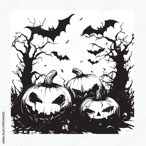 halloween background with pumpkin