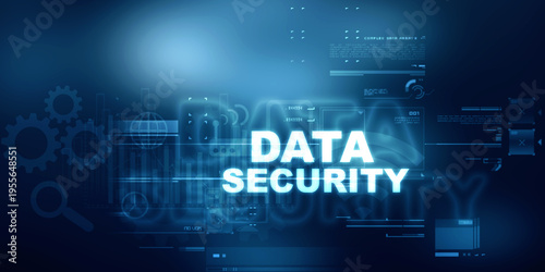 2d illustration data security concept