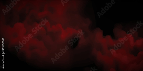 Realistic red smoke or haze, overlay effect on a transparent background. Hot fire and flame, magic fog, vapor on floor. Abstract vector illustration