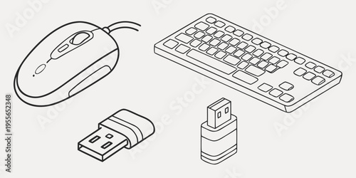 Computer peripherals computer mouse keyboard USB flash drive USB connector computer accessories