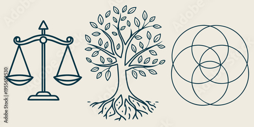 Line of balance, growth, and harmony line balance scale tree