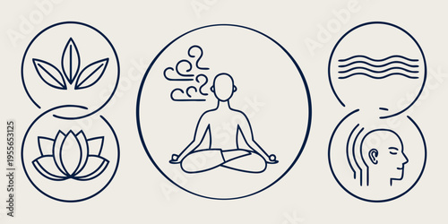 Meditation and mindfulness with lotus flower yoga relaxation