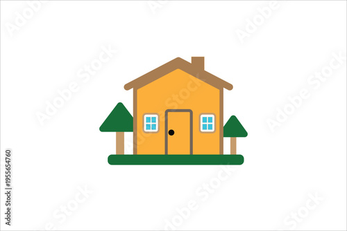 Dream Home: A charming illustration of a cozy house with welcoming details, set against a simple backdrop, perfect for conveying home-related themes.