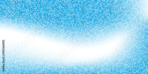 Light blue sky abstract background with square dot halftone pattern clean presentation design