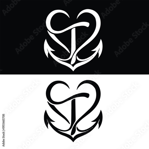 Romantic heart with wings and a small heart symbol vector illustration for Valentine love design