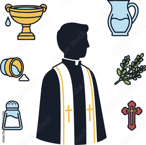 Christian clergy and eucharistic symbols