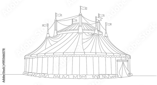 Circus Tent Outline Drawing
