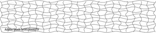 Abstract distorted grid pattern with wavy lines, ideal for creative design and background use.
