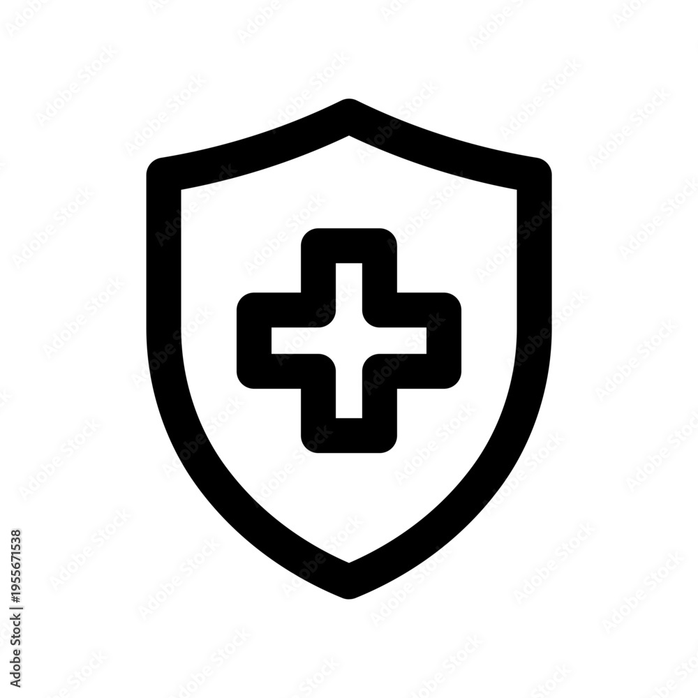 Obraz premium Plus Shield Icon Icon