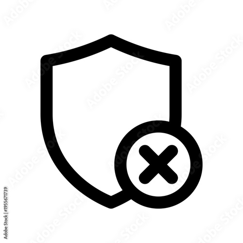 Forbidden Shield Icon Icon