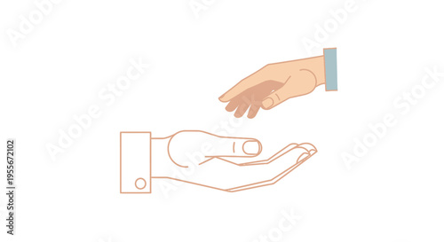 Hands Reaching Out To Each Other.