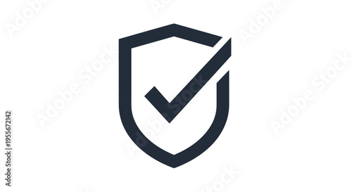 Shield with checkmark icon symbol.