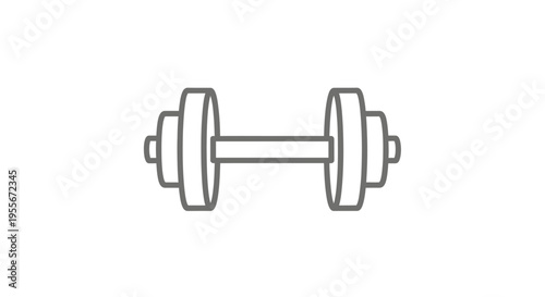 Dumbbell for strength training exercises.