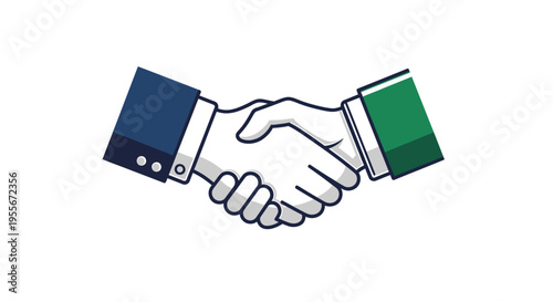 Business partners shaking hands firmly together.