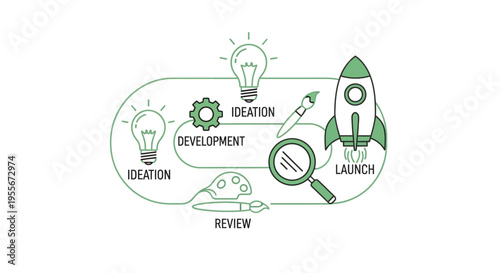 Rocket Ship Launching into Space.