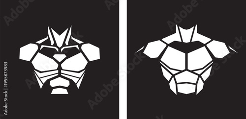 Armor Torso Icon, Futuristic Knight, Sci-Fi Warrior Chestplate, Sci Fi