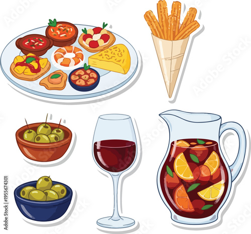 Spanish Tapas and Sangria Set for Feria de Abril de Sevilla Celebration