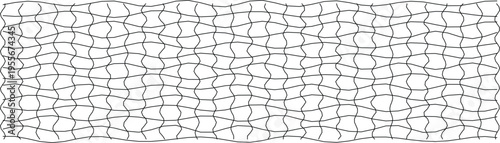 Black and white distorted grid with wavy lines, perfect for modern design backgrounds and projects.